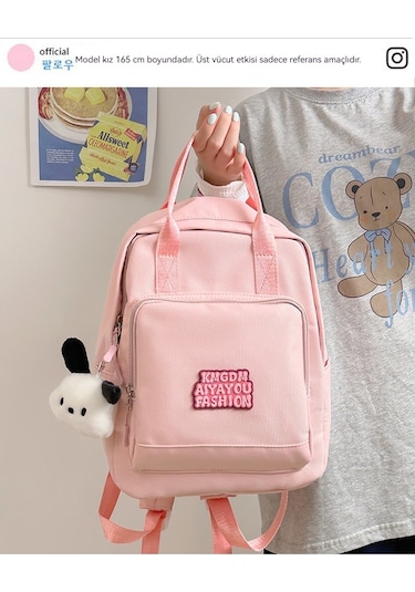 Hafif, Basit Ve Çok Yönlü Payları Geri Çantası - Pembe