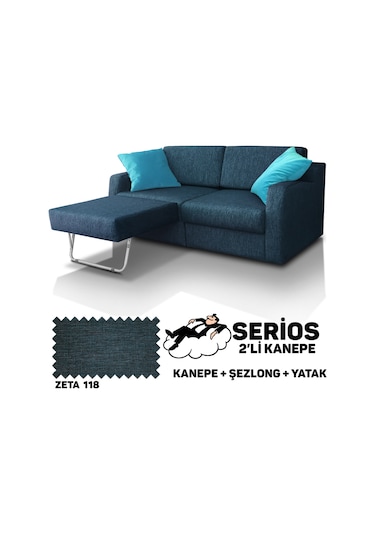 Serios Şezlonglu Yataklı Kanepe - Zeta 118