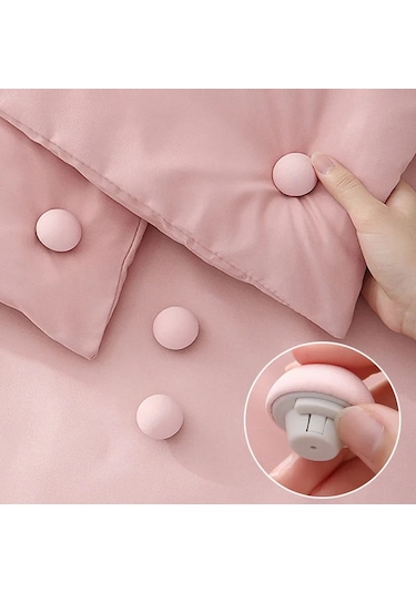 Gray-6pcs-6/8pcs Mantar Yorgan Tutucu Çarşaf Tutucu Kaymaz Nevresim Çarşaf Sabit Çalışma Önleyici Yorgan Güvenlik İğnesiz Toka