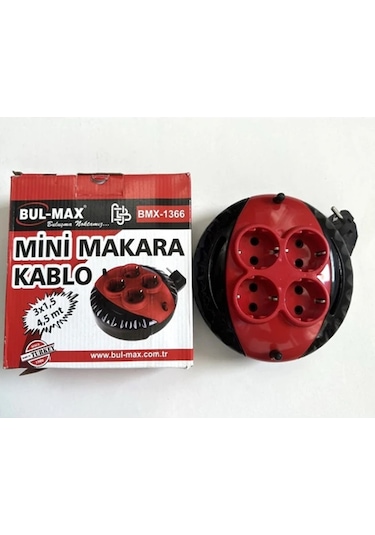 Bulmax Bmx-1366 Mini Makaralı Seyyar Kablo 4,5mt
