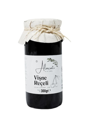 Alaçatı Naturel Vişne Reçeli Doğal Meyveli Katkısız Reçel 300 G