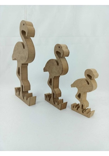 Na Neşeli Ahşap Flamingo Takım.10 Cm15 Cm 20 Cm Dik Durabilen Flamingo.boyanabilir Ham Ahşap.ahşap Boyama.oda Dekoru Model Neseliflamingo12345