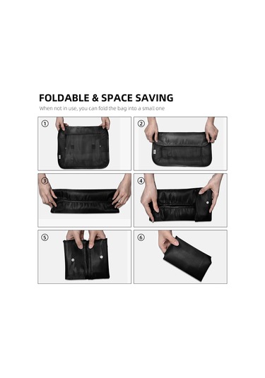 Yaozixa 7'li Seyahat Organizatör Seti - Su Geçirmez Çantalarla Pratik Paketleme Çözümü Siyah