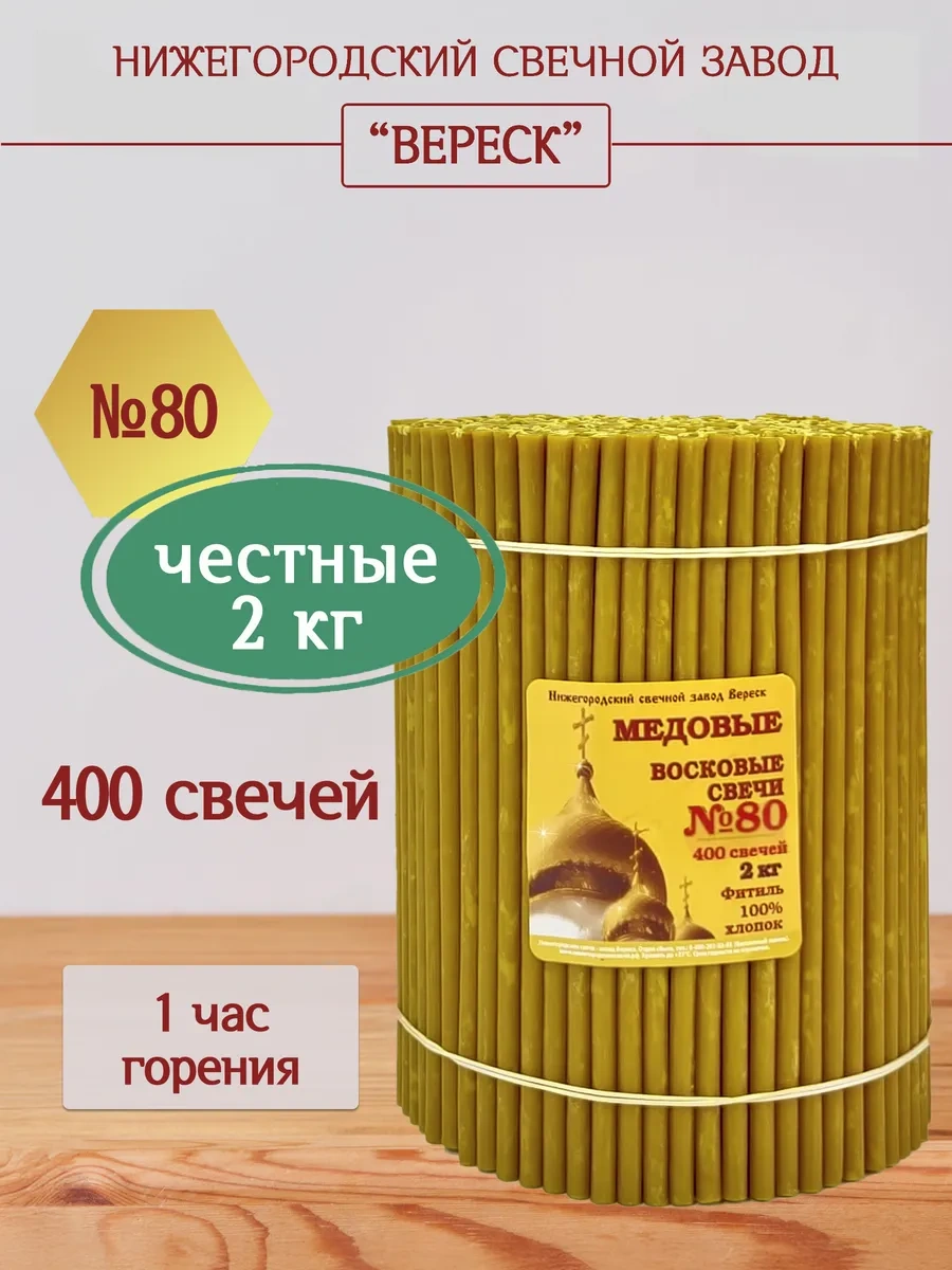 Nizegorodskie Sveci - Zavod Veresk Bal Mumlu Kilise Mumları No80 235966158 Gri