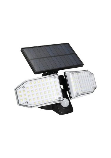 Dış Mekan Güneş Enerjili Duvar Lambası, 100 Led, İnsan Algılama, 3 Aydınlatma Modu, Ip65 Su Geçirmez, 1500mah Batarya Beyaz Beyaz