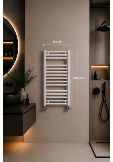 600X1000 Beyaz Havlupan 14 Borulu Banyo Havlupanı