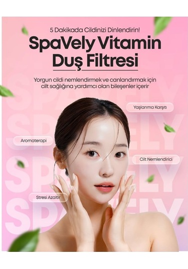 Spavely Gül Esanslı Duş Başlığı Filtresi Arıtması Güney Kore Menşei Klor Kireç Karşıtı Hoş Kokulu 150 Gr Beyaz