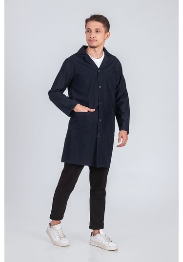 Erkek Gömlek Yaka Atölye Ve İş Önlüğü 44-60 Beden Arası Lacivert
