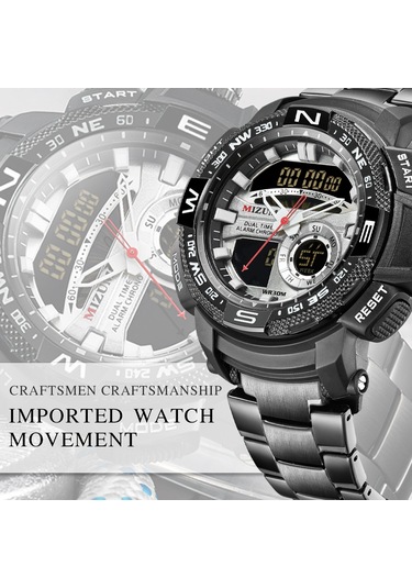 Mızums Erkek Saat Moda Alaşım Kasa Bant Dijital Saat Spor Su Geçirmez Kuvars Kol Saati Çok Renkli