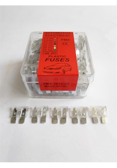 25 Amper Yassı Bıçak Sigorta 100,lü Paket