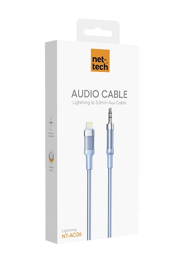 Nettech Nt-ac07 Plastik 100 Cm Type-c To Aux Kablosu Mavi