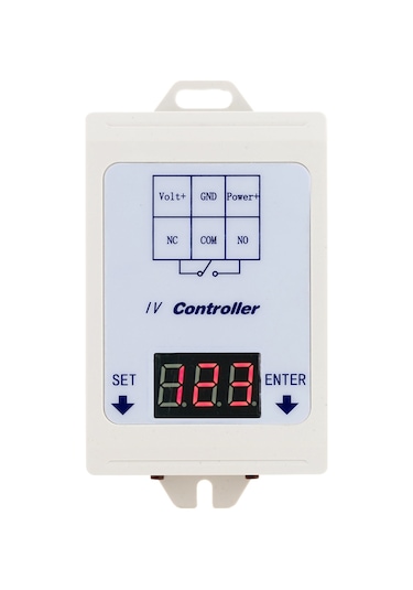 Gajeena 12v/24v Dc Voltaj Kontrol Rölesi - Aşırı Ve Düşük Voltaj Anahtarı İle Led Ekranlı Otomatik Zamanlayıcı