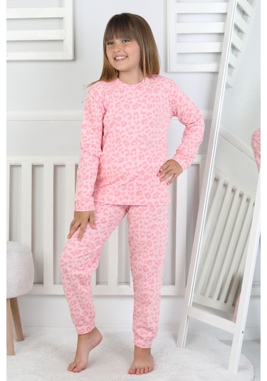 Minik Uyku Avcısı - Vahşi Rahatlık Serisi Leopar Desenli Kız Çocuk Pijama Takımı Pembe Minik Uyku Avcısı - Vahşi Rahatlık Serisi Leopar Desenli Kız Çocuk Pijama Takımı Pembe