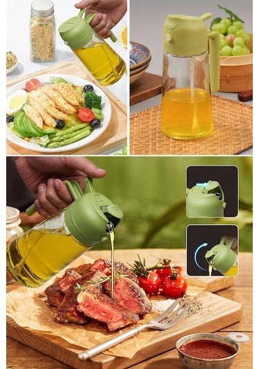 2si 1arada Yağ Dökücü Ve Spreyli Yağdanlık Cam Yağ Püskürtücü