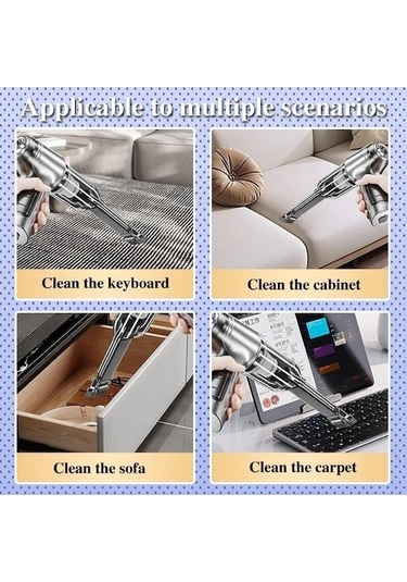 Tongxida 2024 Model Gri Araç İçi Kablosuz Süpürge - Emme/üfleme, 2 Fonksiyonlu