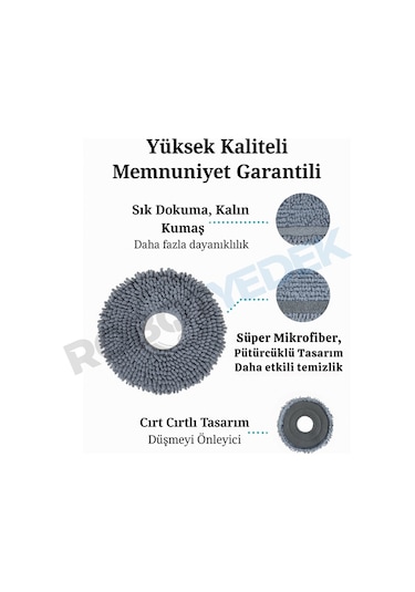 Roborock Qrevo L Uyumlu Ana Fırça, Hepa Filtre Mop Yan Fırça Toz Torbası Seti 9 Parça
