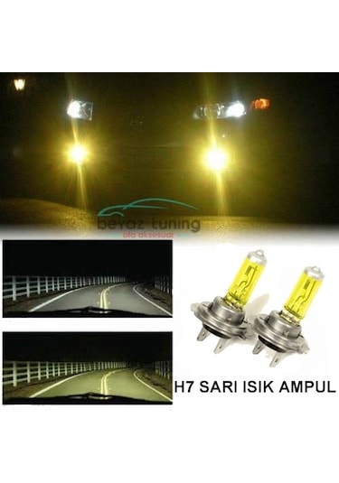 H7 Jdm Süper Sarı Işık Far Ampul 12V 100W