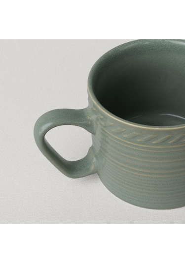 Linens Ringa Stoneware 250 Ml Kupa Yeşil Yeşil