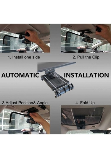 Tongxida Cbtx Araç Vizörü Genişletici 360 Derece Ayarlanabilir Güneşlik Ön Cam Gölgesi Universal Versiyon