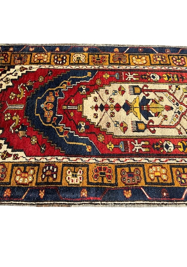 El Dokuma Sıfır Antika Yahyalı Seccade 80x160 Kök Boya Namazlık