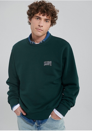 Mavi - Mavi Logo Baskılı Yeşil Sweatshirt 0611716-81570 Yeşil