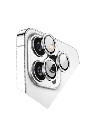 Mey İthalat Apple Uyumlu iPhone 15 Pro Max Bilvis Titan Kamera Lens - Gümüş Sarı
