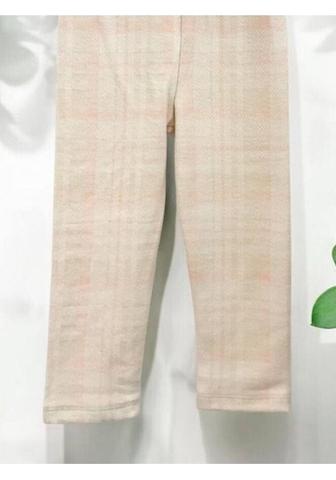 Cantoy Kız Bebek Peluş Yelekli 3 Lü Pantolonlu Takım-15067 Krem