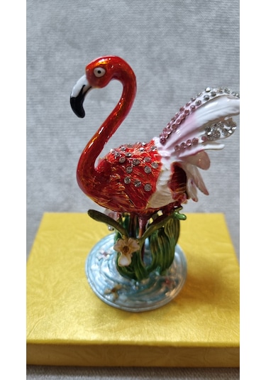 Zirkon Taşlı Flamingo Kutu Biblo 001