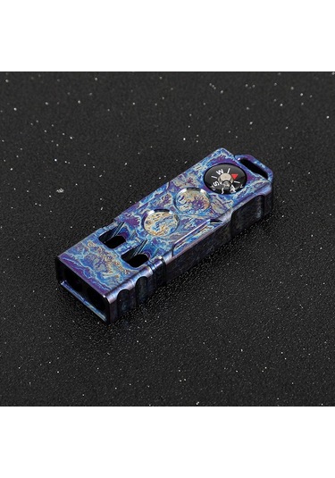 Jzcat Pusula Hayatta Kalma Düdüğü 2'si 1 Arada Çift Namlu Açık Vahşi Macera Tiz Yüksek Desibel Titanyum Alaşımlı Düdük-hayalet Renk