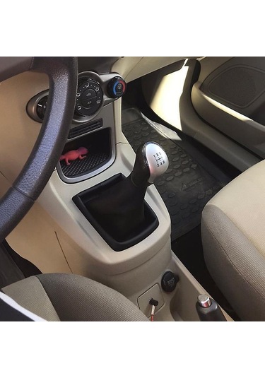 Gajeena Ford Fiesta 2008-2012 İçin 5/6 Vites Manuel Şift Çubuğu Koruyucu Kılıfı - Dayanıklı Pu Deri Ve Abs - Kolay Kurulum - Stili Ve Güvenliği Artırır