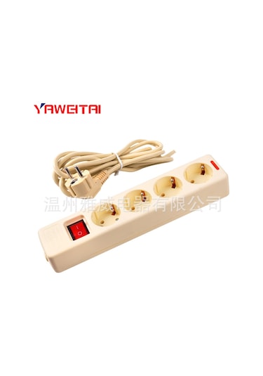 Joyjadehub Güç Kablosu Ve Anahtarlı Avrupa Tarzı Mobil Güç