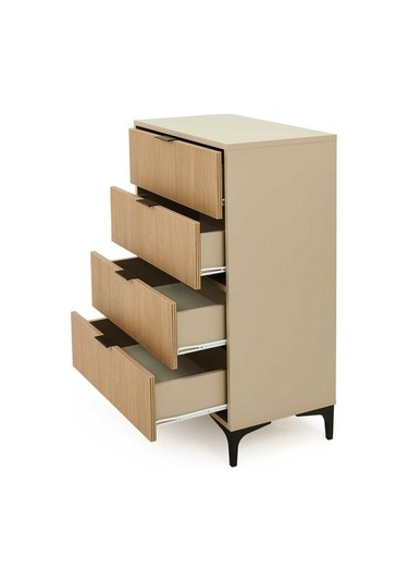 Just Home Prestige 4 Çekmeceli Şifonyer - Vizon / Yunus - 70 Cm Vizon / Yunus