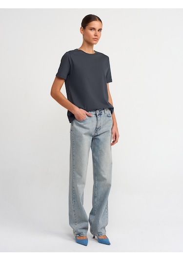 Dilvin Pamuklu T-shirt 101a30740 Antrasit
