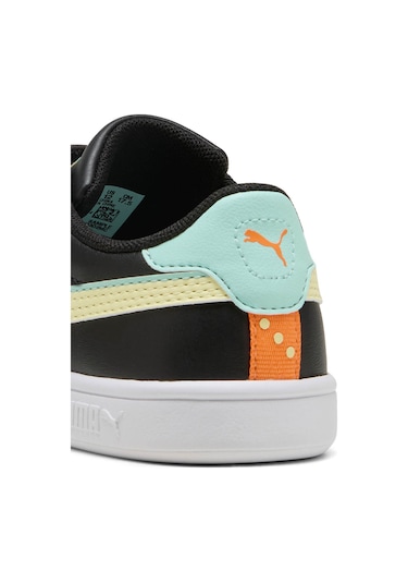 Puma Smash 3.0 Playdate V Siyah Erkek Çocuk Sneaker Siyah-turuncu-sarı