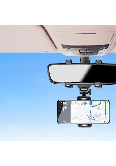 Araç İçi Dikiz Aynaya Takılan Telefon Tutucu Otomobil İçi Telefon Çok Renkli
