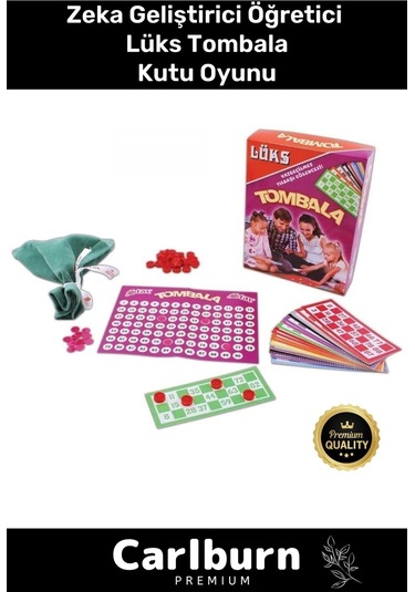 Premium Eğitici Zeka Geliştirici Öğretici Eğlence Aile Parti Yılbaşı Etkinlik Lüks Tombala Oyunu