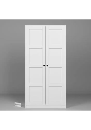 Lucas 4 Kapaklı 6 Raflı Yüklük Gardırop Seti Beyaz 188 Cm. Beyaz