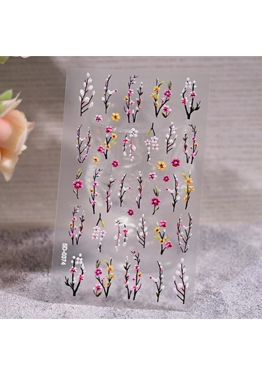 5d Nefis Papatya Tırnak Etiket 1 Sayfalık Renkli Çiçek Tırnak Çıkartması 8 10 Cm Kendinden Yapışkanlı Lüks Papatya Nail Art Etiket Dekor 9 Kayrak Açık Sarı