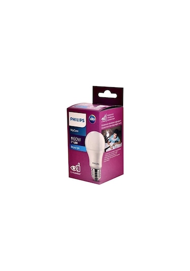 Philips 6 Lı Müthiş Tasarruflu Uzun Ömürlü 100 W Gücünde 8w Tüketim Klasik E27 Duylu Led Ampul Lamba 6 Adet