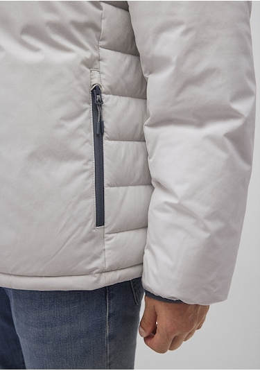 Mavi - Kapüşonlu Açık Gri Şişme Mont 0110352-70080 Gri