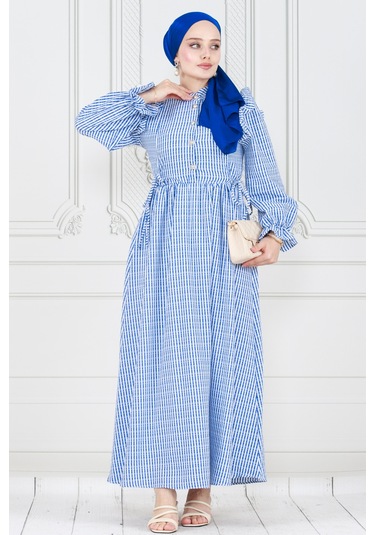 Pötükare Fırfır Detaylı Eda Elbise-lacivert-3986-lacivert Lacivert