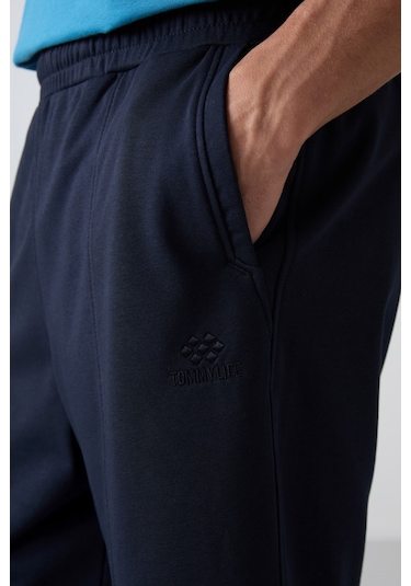 Tommy Life Lacivert Pamuklu Kalın Yumuşak Dokulu Comfort Fit Basic Erkek Şort - 81261 Lacivert