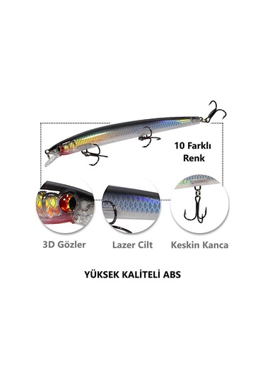 MSO Olta Balıkçılık Minnow 13.5CM 14.2Gr Rapala Yapay Yem