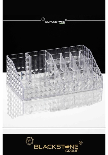 F Blackstone Diomand Kozmetik Ürün Düzenleyicisi Makyaj Takı Organizer Kalemlik Rujluk Notluk Düzenleyecesi Şeffaf Beyaz