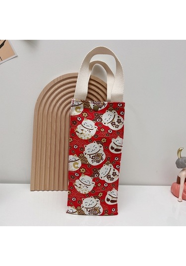 Sones Canvas Termos Bardak Koruyucu Kapak Evrensel Su Şişesi Çantası Su, Özellikler: Red Cat Çok Renkli