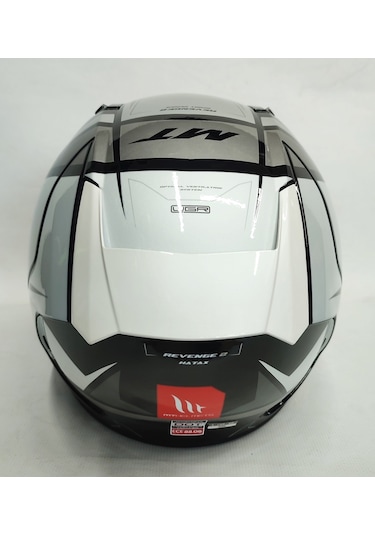 Mt Revenge 2 Hatax B2 Şeffaf Vizörlü V-14B Kask Parlak Gri - Siyah