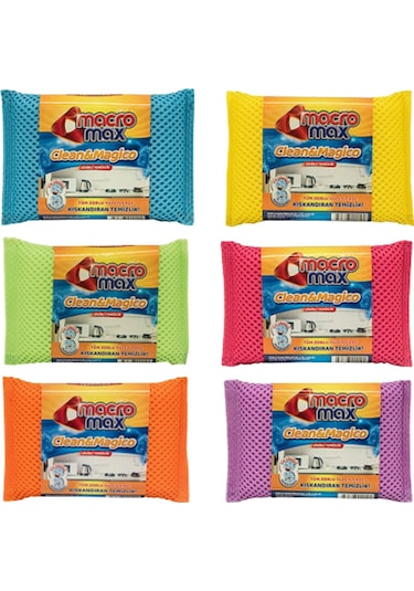 Macromax Clean & Magico Bulaşık Süngeri Çok Renkli