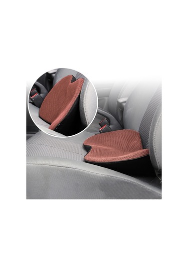 Araba Mini Koltuk Minderi Nefes Alabilir Bel Koltuk Paspası Kahverengi