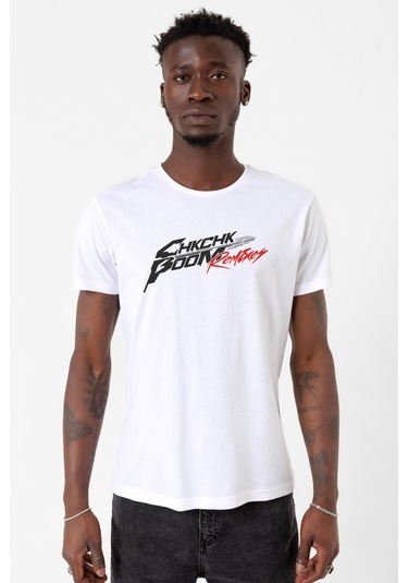 Stray Kids Chk Chk Boom Beyaz Erkek Bisikletyaka Tshirt 001