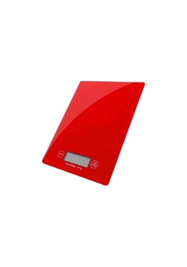 Dijital Hassas Terazi Cam Mutfak Tartı 5 Kg / 1 Gr - Kırmızı